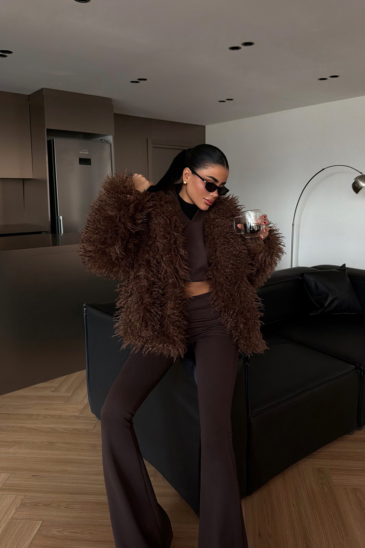 Kahverengi Mayfair kürk ATE-4318 - EYYO