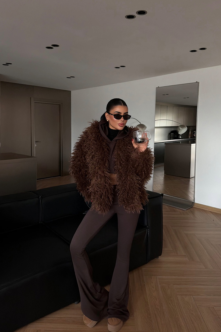 Kahverengi Mayfair kürk ATE-4318 - EYYO