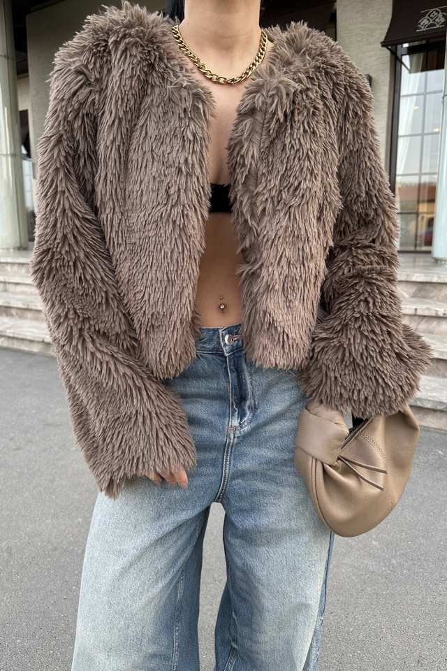 Kahverengi Ruby Kısa Kürk ATE-0869 - 2