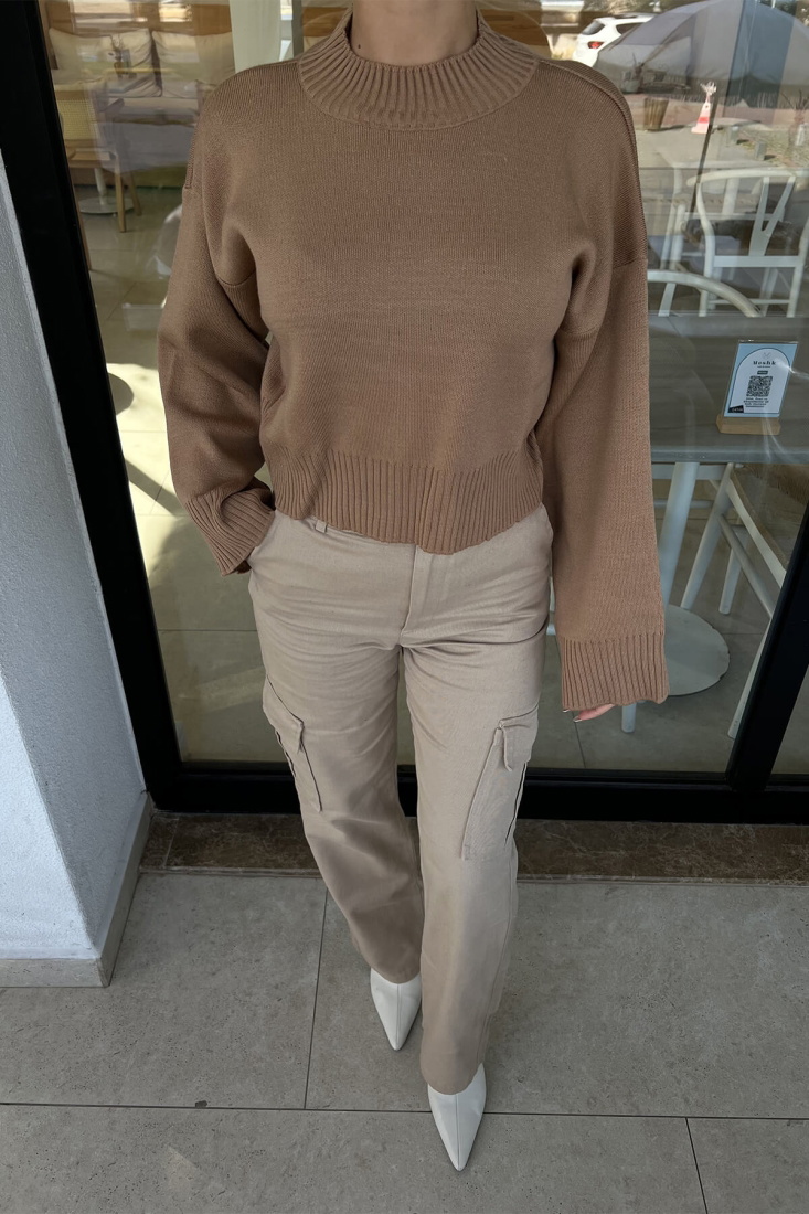 Kahverengi Triko Kazak ATE2802 - EYYO