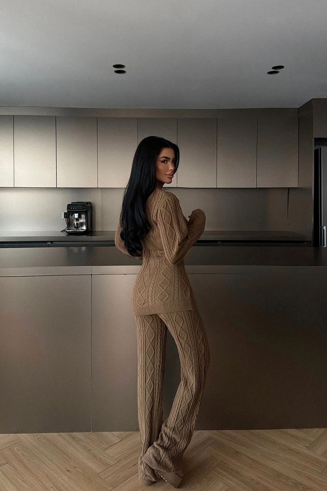 Kahverengi Mangan Triko Takım ATE-4406 - 4