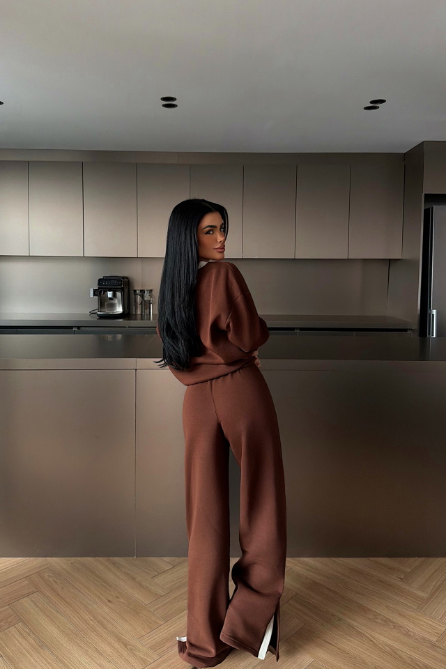 Kahverengi Kassel Eşofman Takımı ATE-4280 - 4