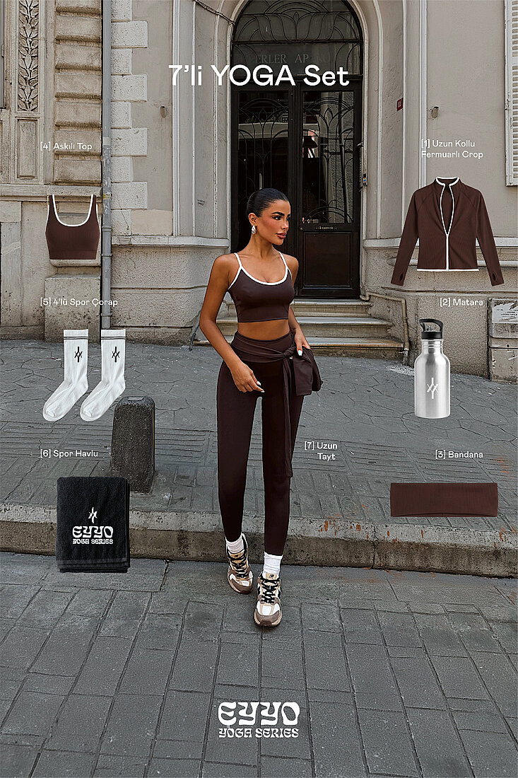Kahverengi Velocity 7 Li Yoga Set 
