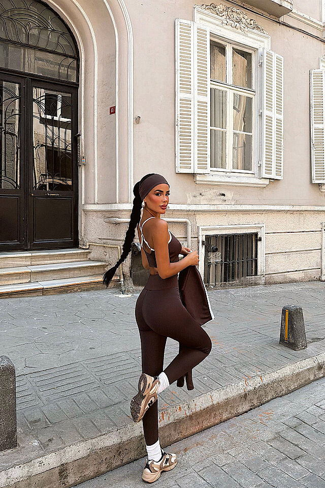 Kahverengi Velocity 6 Lı Yoga Set