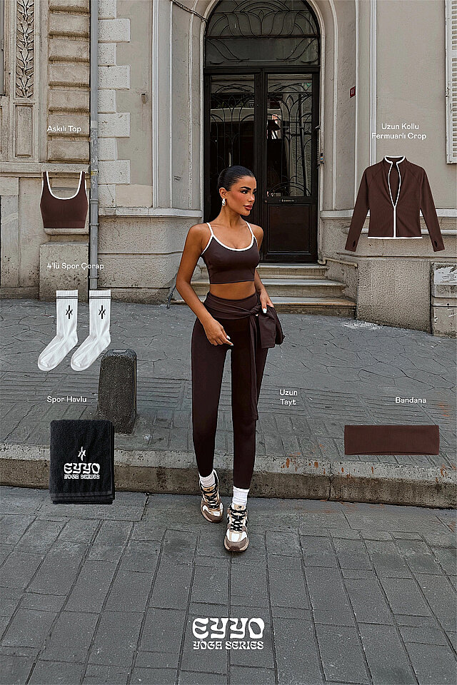 Kahverengi Velocity 6 Lı Yoga Set