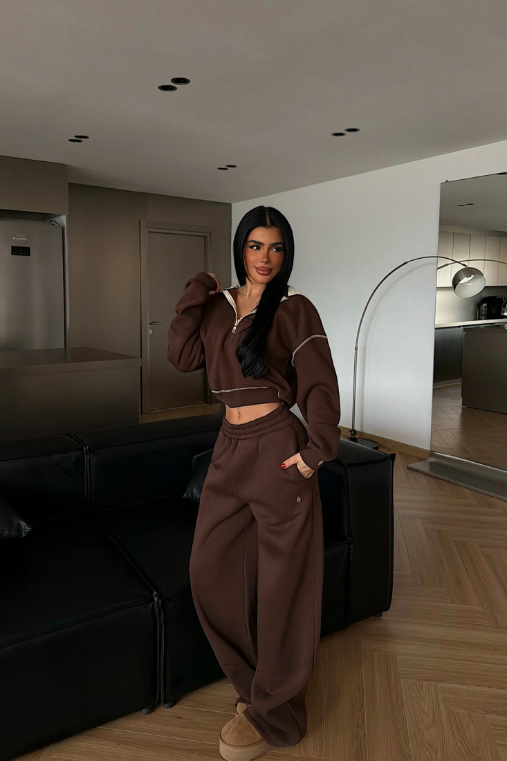 Kahverengi Mattie Eşofman Takımı ATE-4313 - EYYO