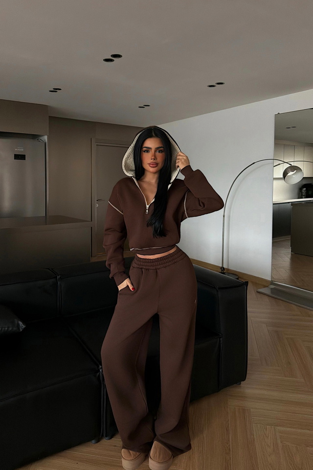 Kahverengi Mattie Eşofman Takımı ATE-4313 