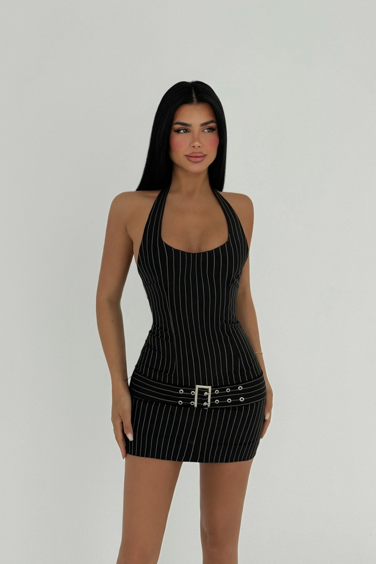 Kemer Joa Mini Kemer Detaylı Elbise ATE-2544 - EYYO
