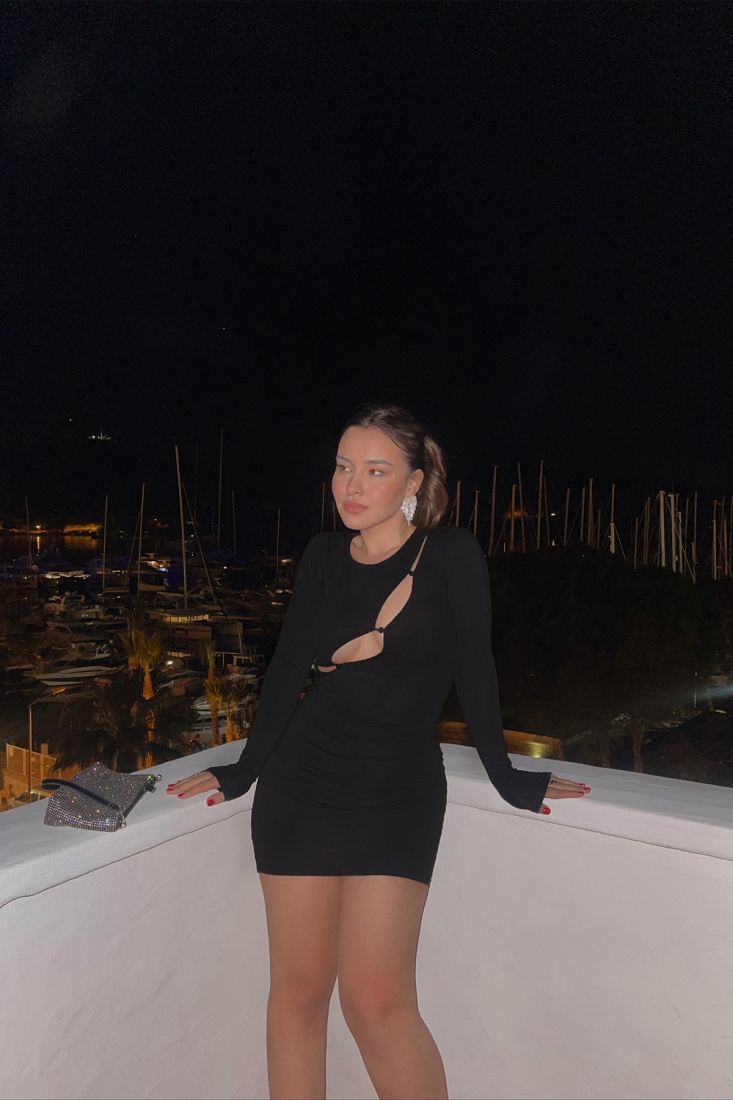 Kendall Front Detail Mini Dress ATE1343 - EYYO ATELIER