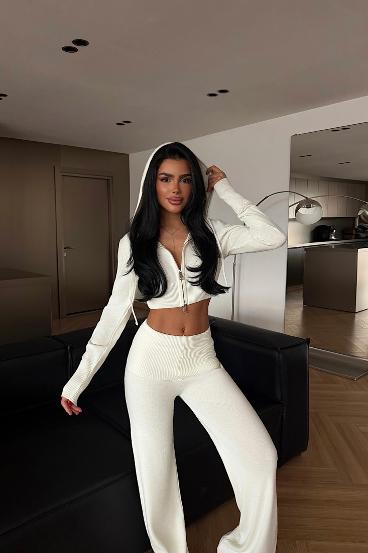 Beyaz Vinicia Triko Takım ATE-4328 - EYYO