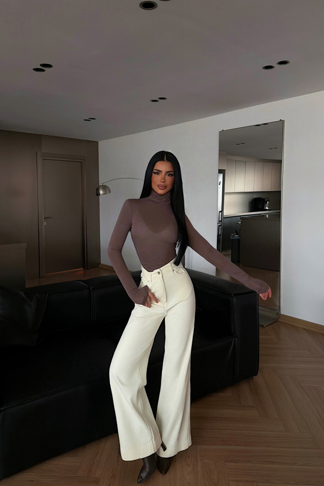 Kırık Beyaz Jean Pantolon ATE-4678 - 3