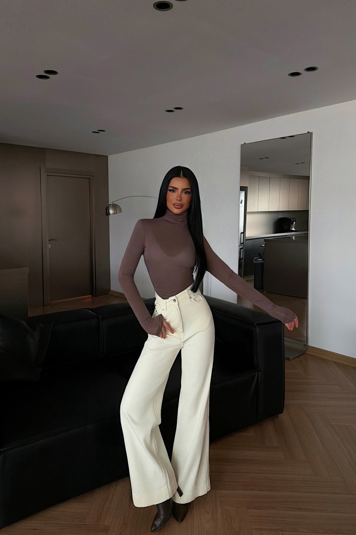 Kırık Beyaz Jean Pantolon ATE-4678 - EYYO