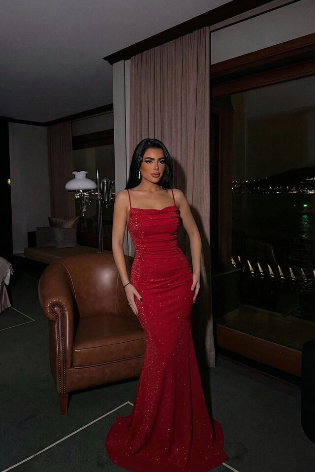 Kırmızı Gorria Elbise ATE-4470 