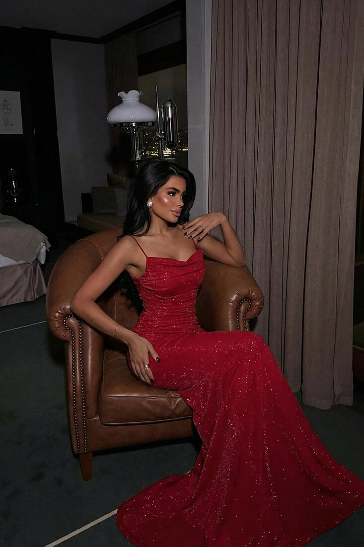 Kırmızı Gorria Elbise ATE-4470 - EYYO