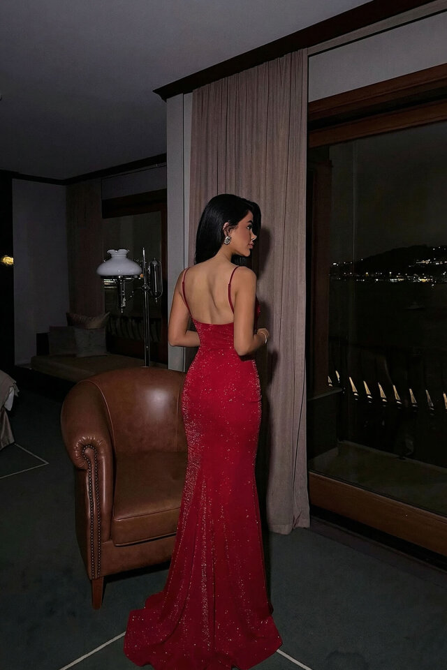 Kırmızı Gorria Elbise ATE-4470 - 3