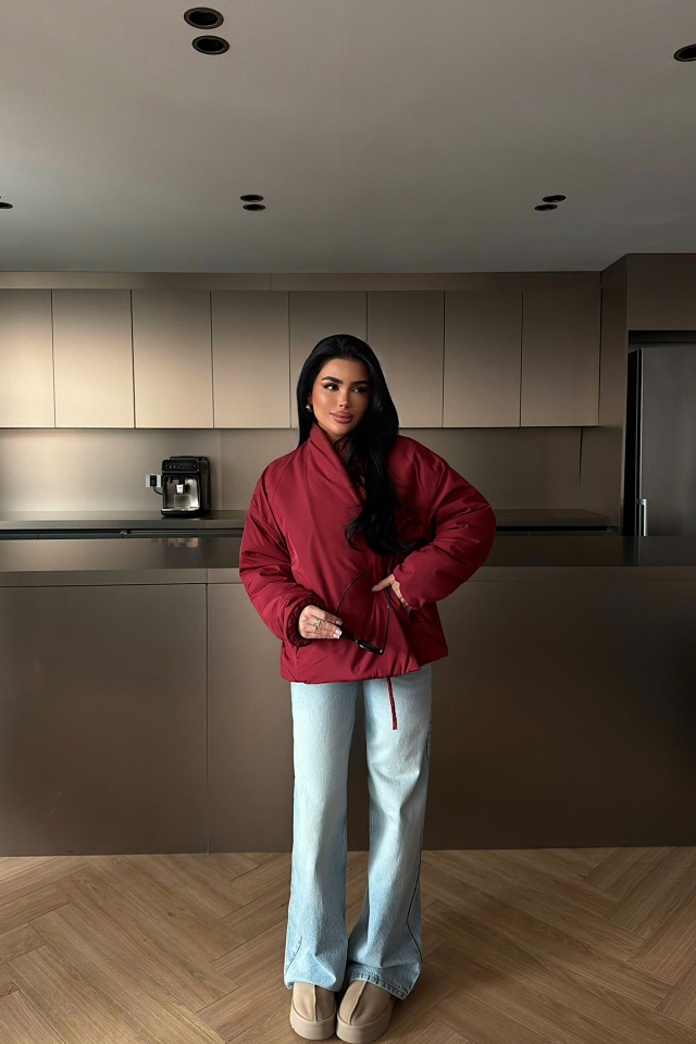 Kırmızı Chleo Şişme Mont ATE-2379 - 2