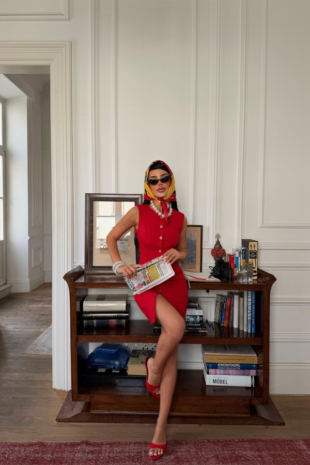 Kırmızı Puteh Elbise ATE-4031 - 4