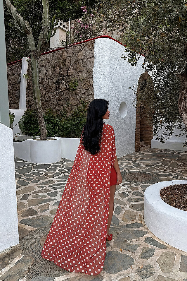 Kırmızı Polka Üçlü Takım