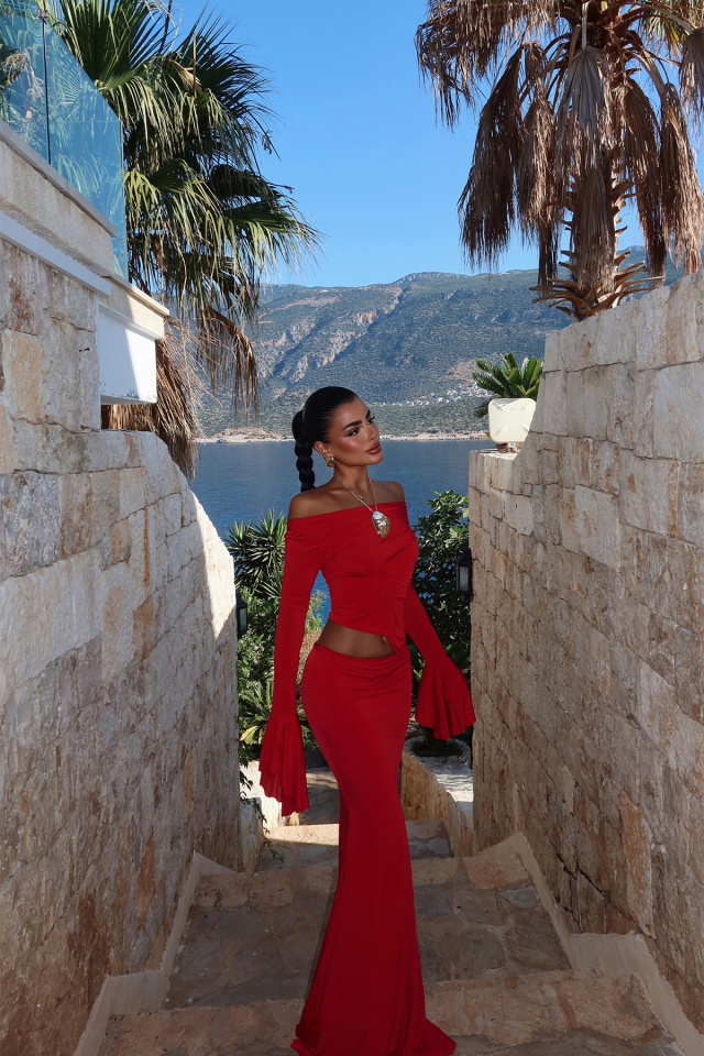 Kırmızı Darcey Takım ATE-2955 - 3