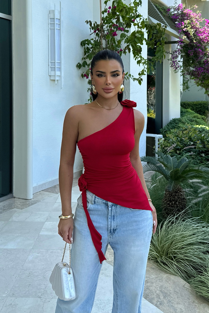 Kırmızı Rose Bluz ATE-1088 - EYYO