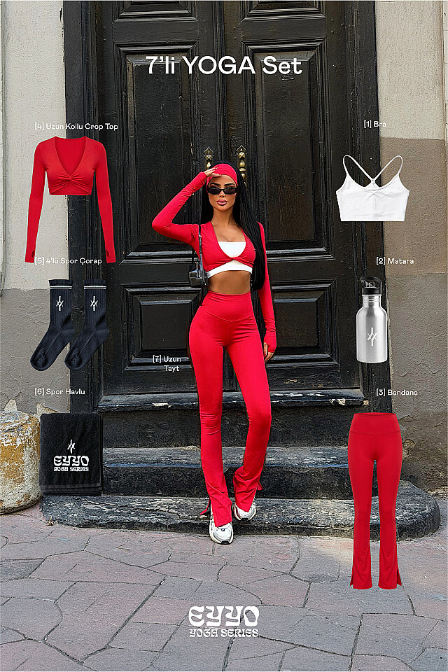 Kırmızı Harmony 7 Li Yoga Set -
