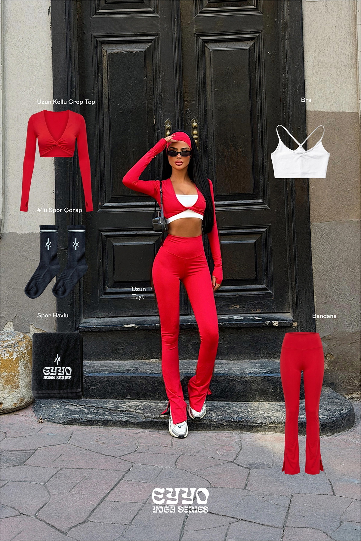 Kırmızı Harmony 6'lı Yoga Set - 1