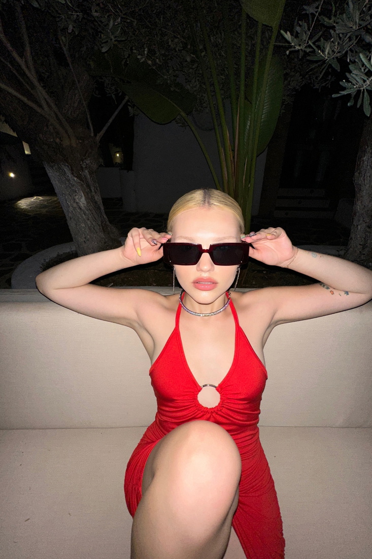 Kırmızı İnce Çerçeveli Gözlük ATEL2287 - EYYO