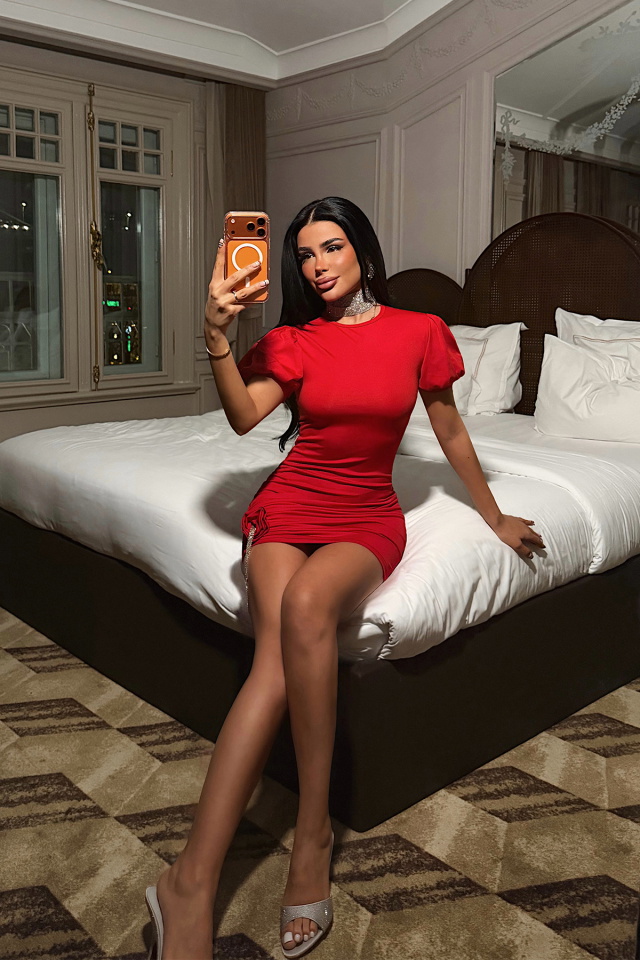 Kırmızı Mavokely Elbise ATE-4960 - 2