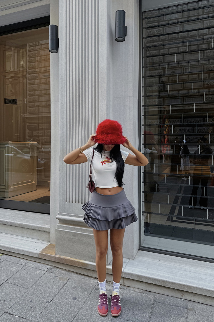 Kırmızı Lunita Şapka ATE-1785 - EYYO