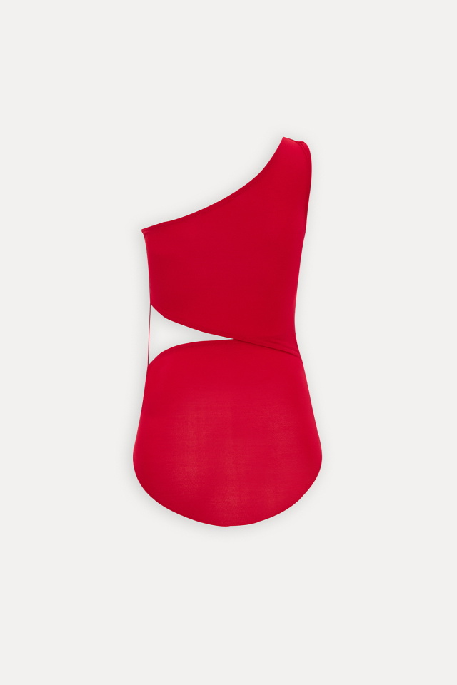 Kırmızı Pencere Detay Bodysuit ATE-0133 - 2