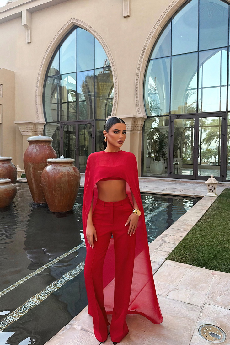 Kırmızı Akei Transparan Bluz ATE-4897 - EYYO