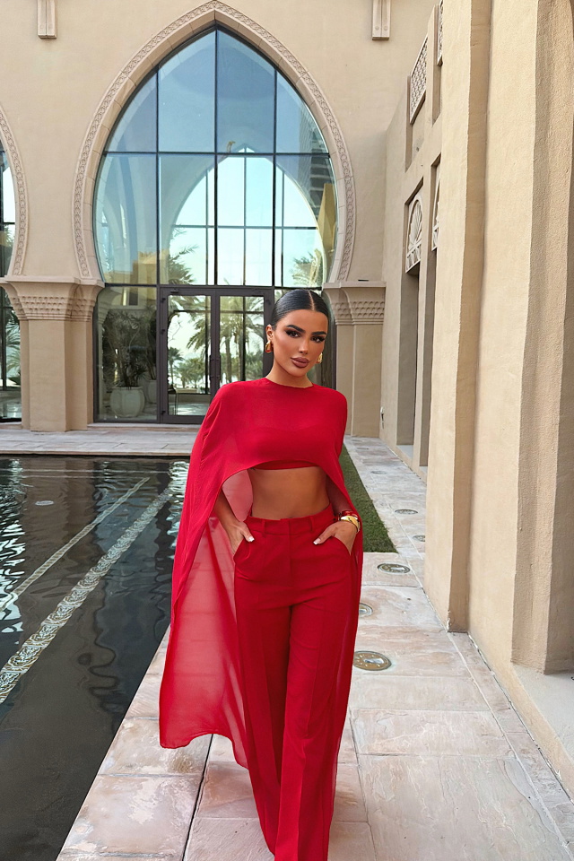 Kırmızı Akei Transparan Bluz ATE-4897 - 4