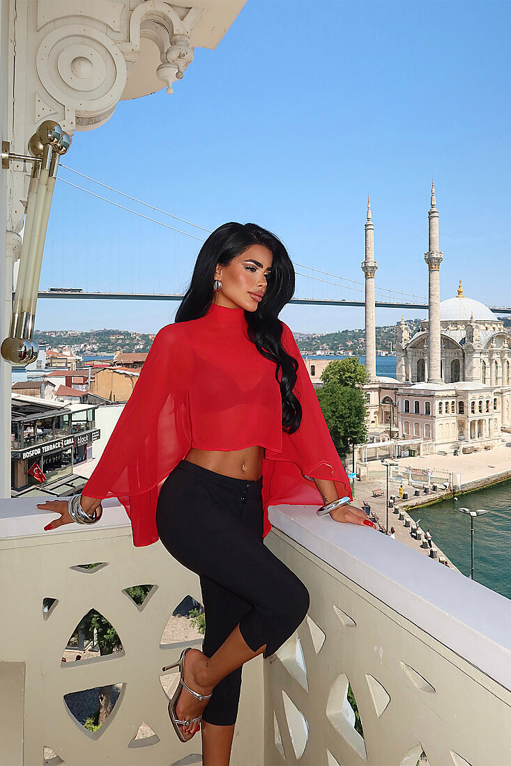 Kırmızı Transparan Bluz (1)