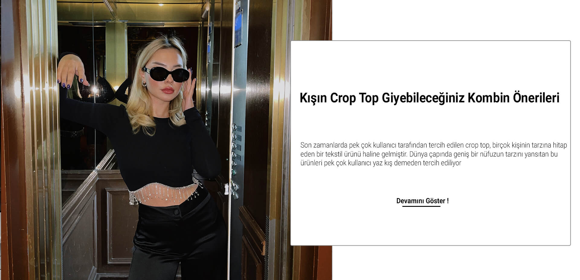 Kışın Crop Top Giyebileceğiniz Kombin Önerileri