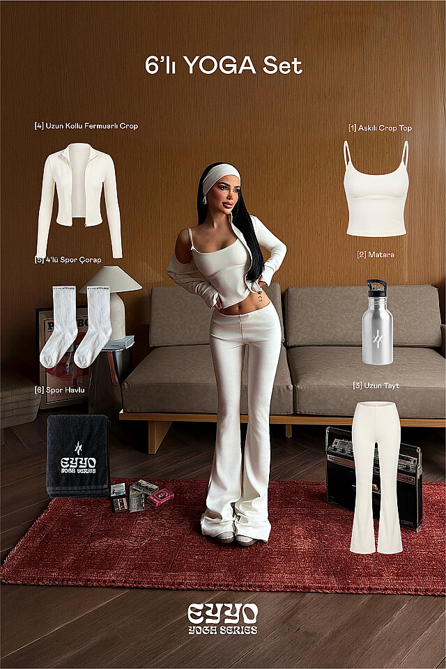 Krem 6'lı Yoga Set -