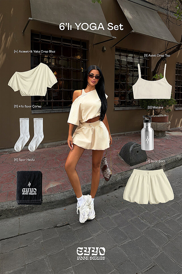 Krem Mariya 6Lı Yoga Takım ATE-6176 