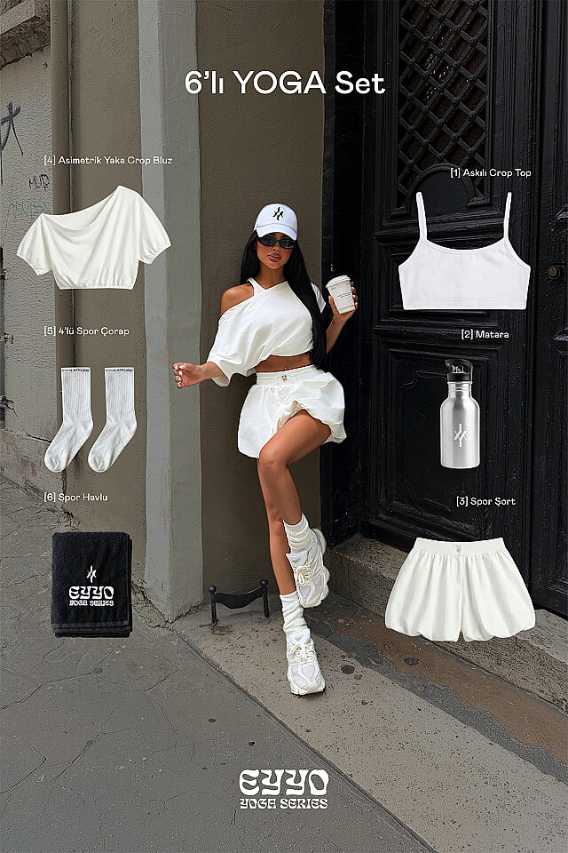 Krem Elmira 6 Lı Yoga Set ATE-6173 