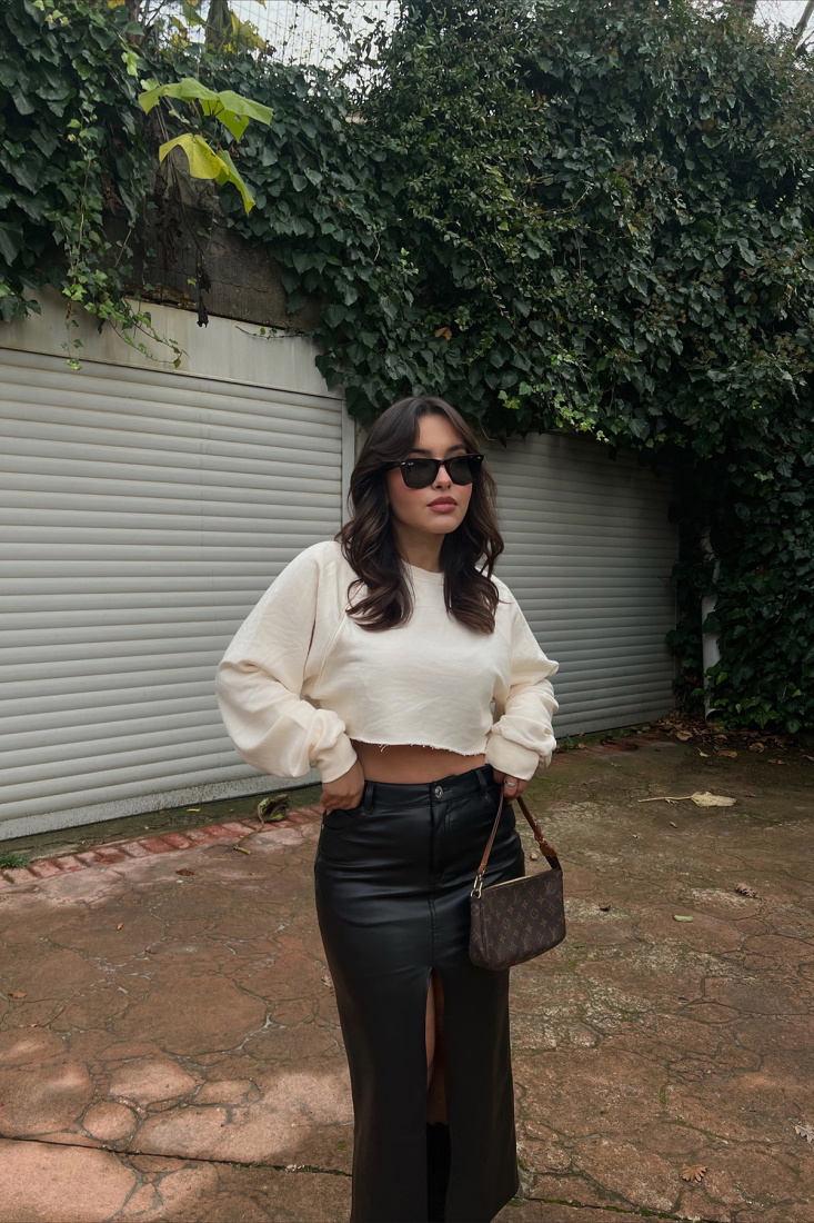 Krem Basic Crop Top ATE2640 - EYYO