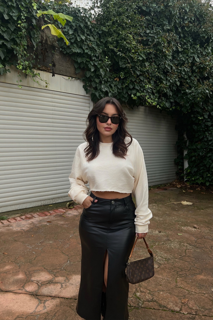 Krem Basic Crop Top ATE2640 - EYYO