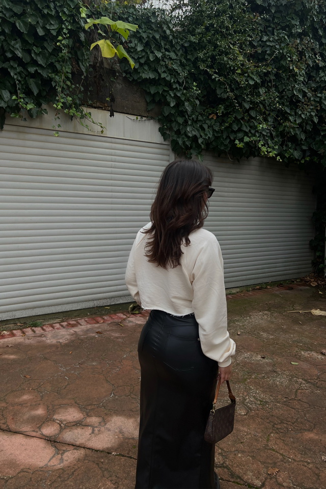Krem Basic Crop Top ATE2640 - 3