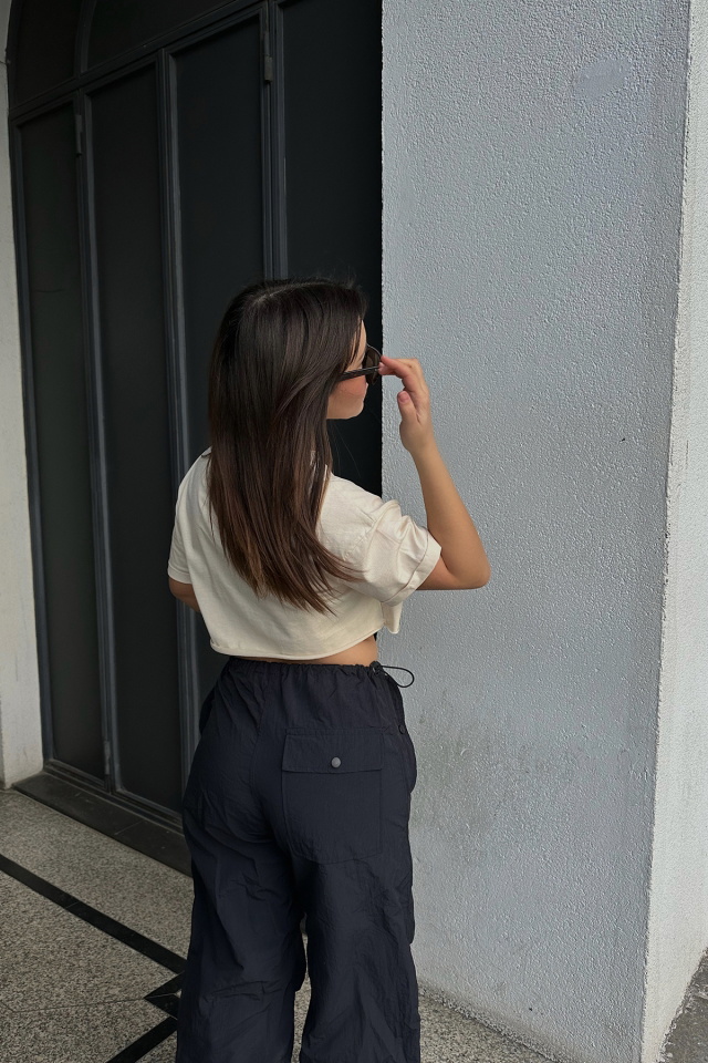 Krem Basic Crop Top ATE3982 - 2