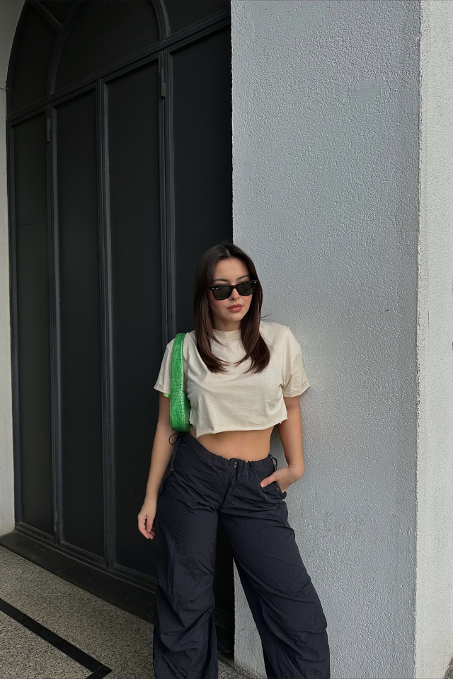 Krem Basic Crop Top ATE3982