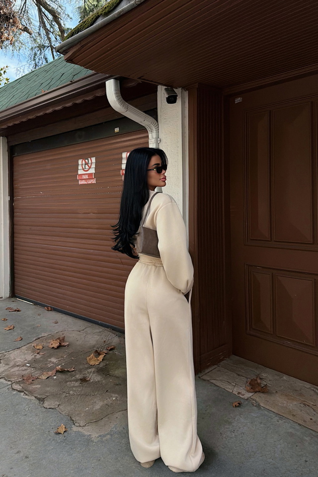 Krem Knox Eşofman Takımı ATE-3823 - 5