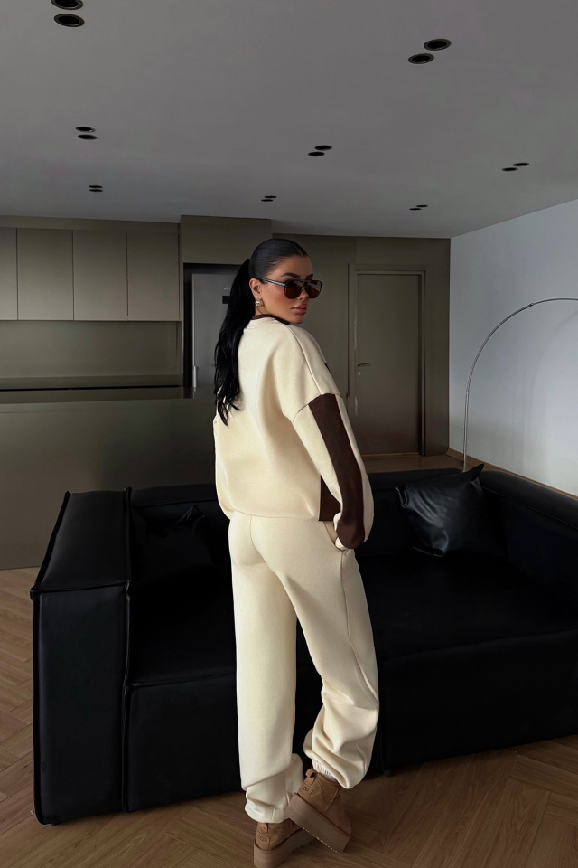 Krem Wayster Eşofman Takımı ATE-4154 - 4