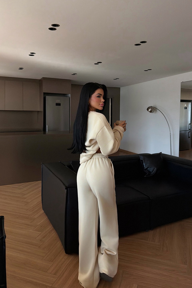 Krem Easport Eşofman Takımı ATE-3886 - 4