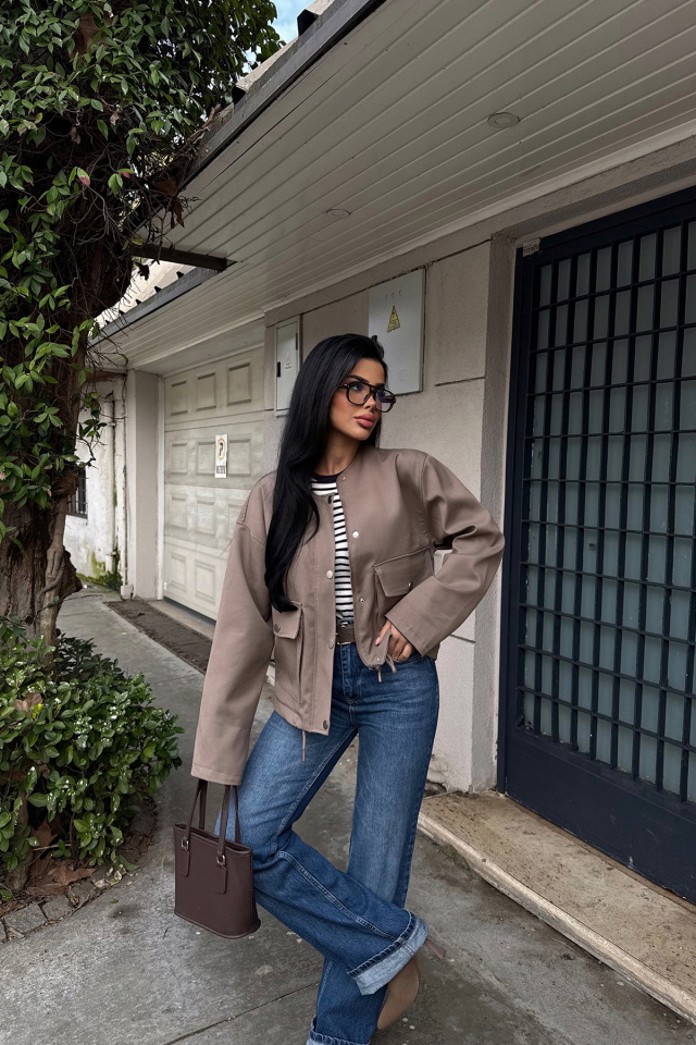 Krem Letica Ceket ATE-2381 - 4