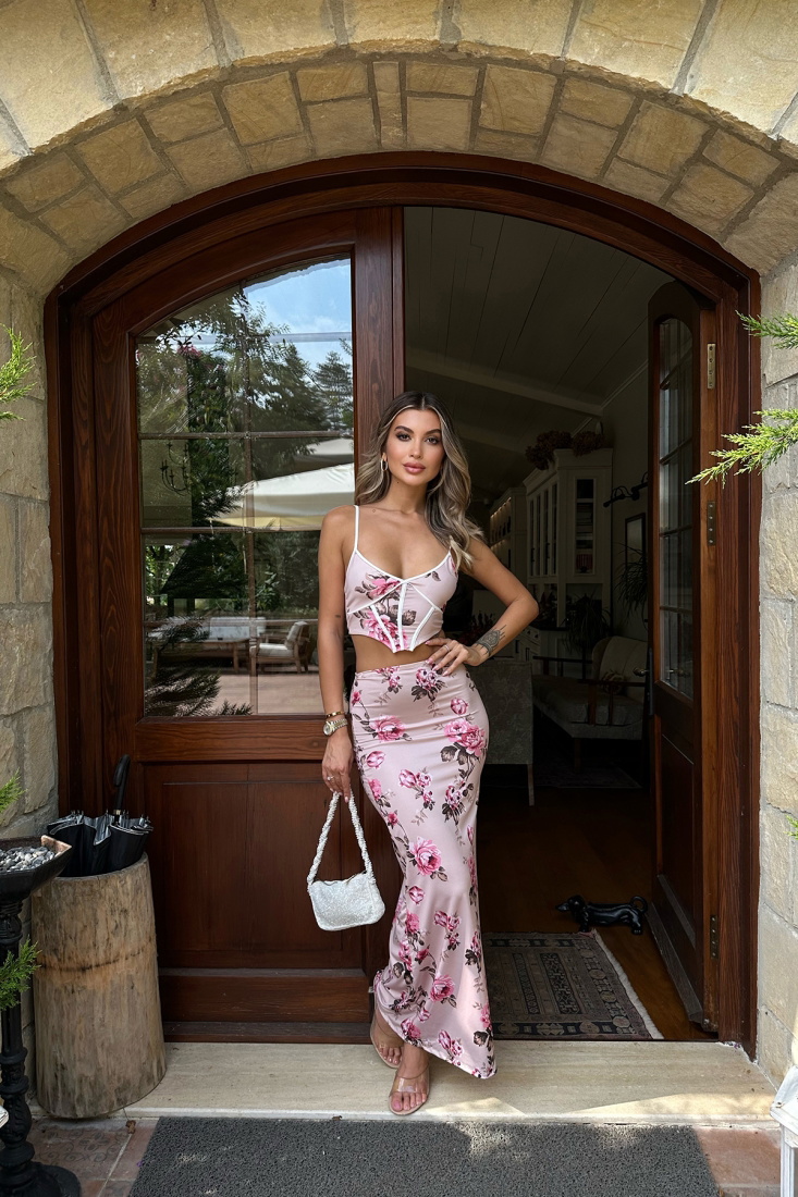 Çiçek Desen Etekli Takım ATE8139 - EYYO