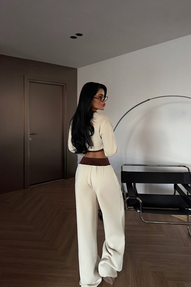 Krem Quill Eşofman Takımı ATE-4082 - 4