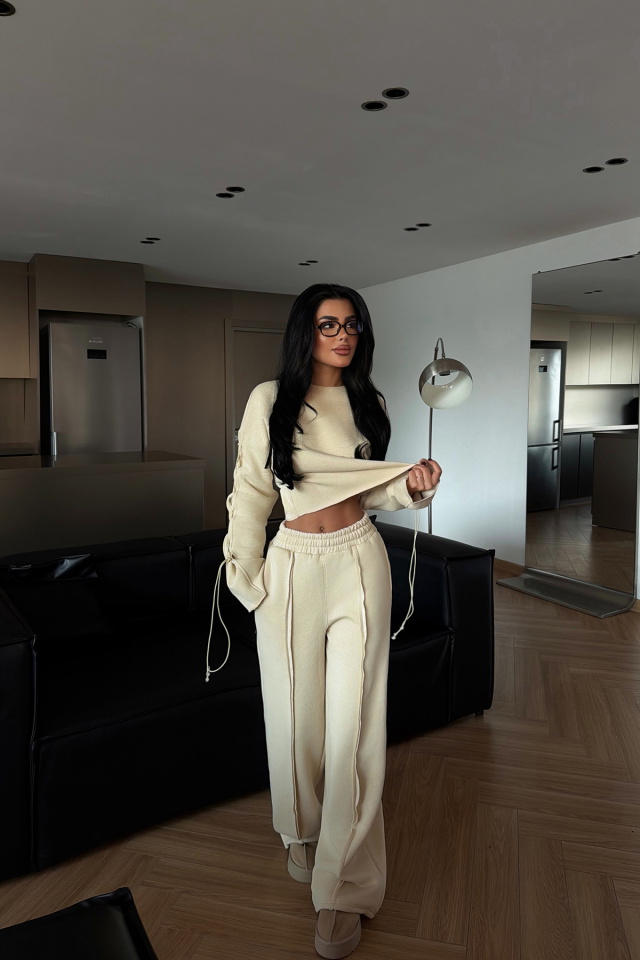 Krem Masego Eşofman Takımı ATE-4092 - 1