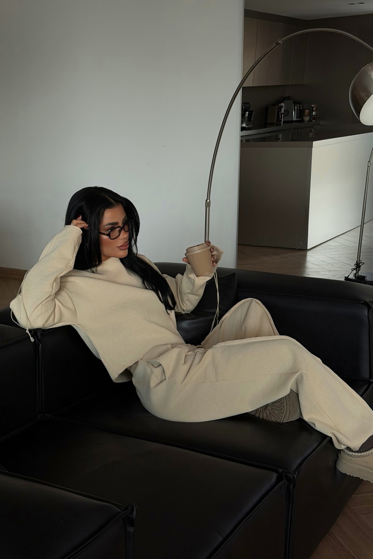 Krem Masego Eşofman Takımı ATE-4092 - EYYO